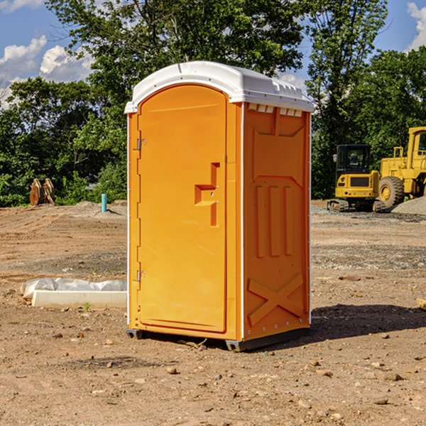 how often are the portable restrooms cleaned and serviced during a rental period in Okaton SD